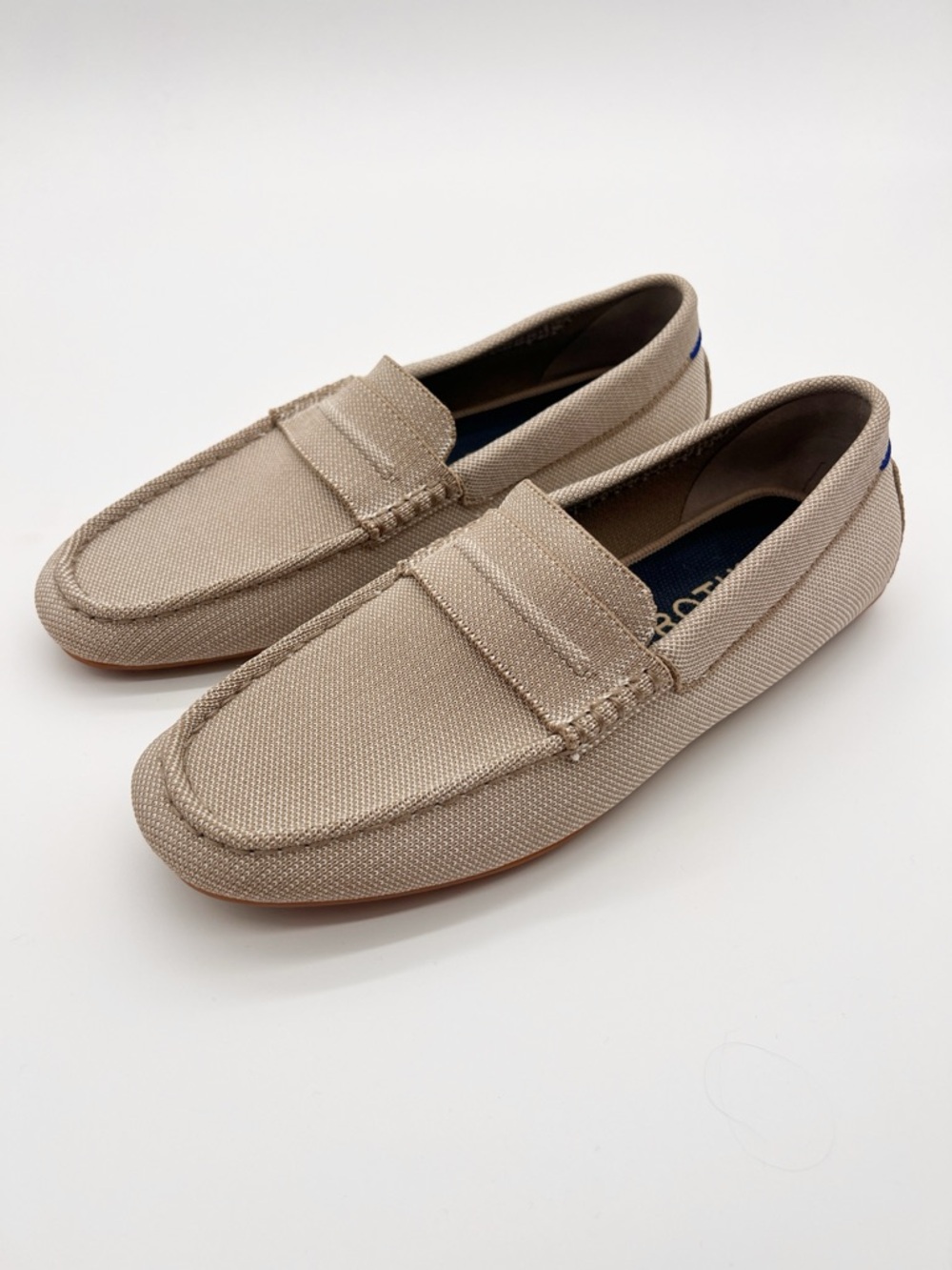 Men's Rothy’s Size 10 Casual Slip-On Loafers Driving Shoes in Light Taupe